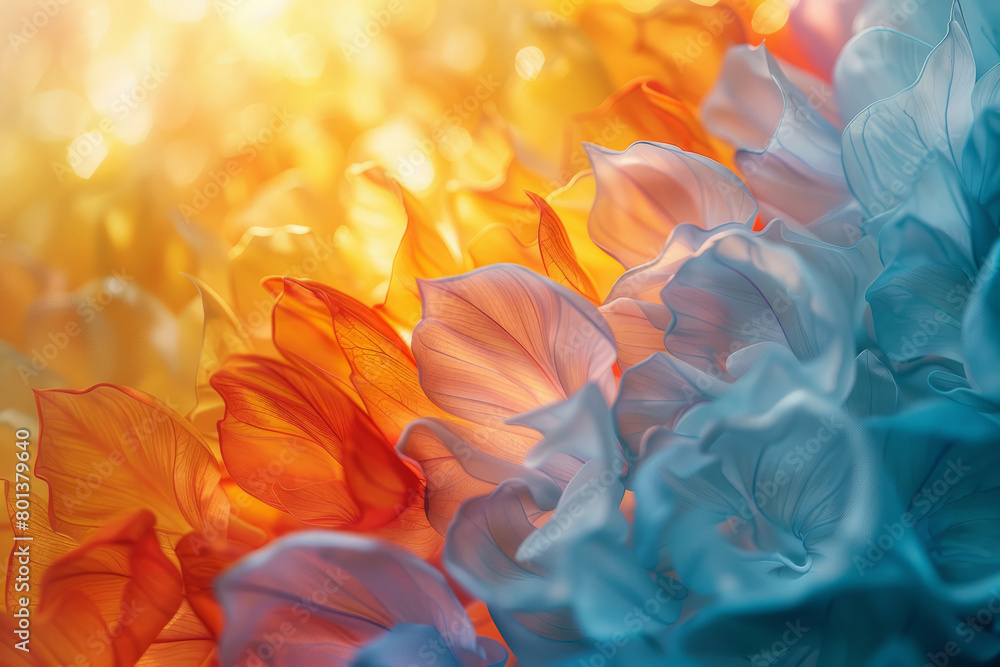 Poster an artwork expressing freedom, with loose, undefined forms and a spectrum of uplifting colors like b