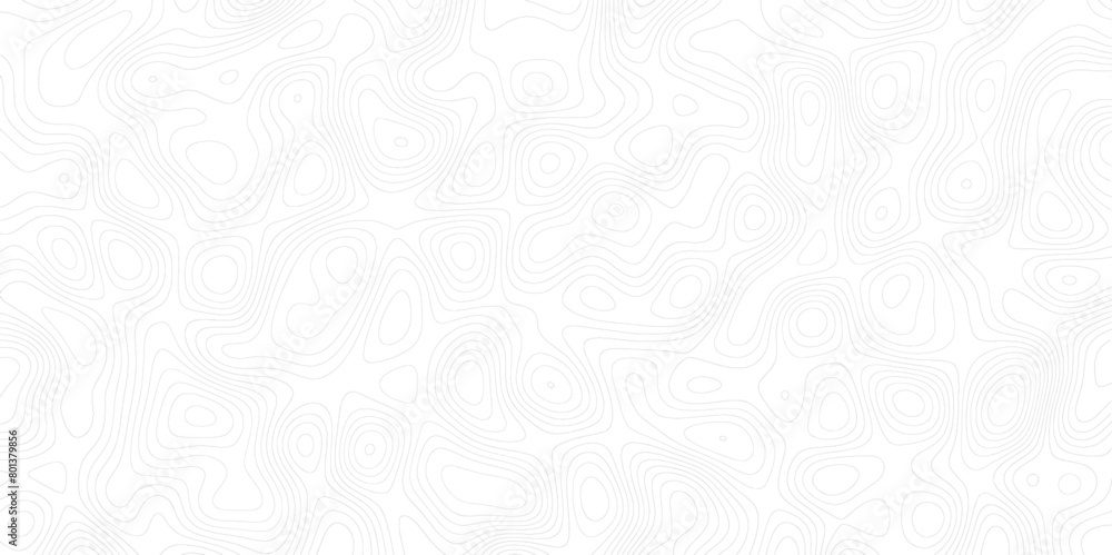 Poster Topographic map background with geographic line map with elevation assignments.Modern design with White topographic wavy pattern design. Paper Texture Imitation of a Geographical map shades .