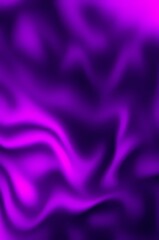 Obraz premium Abstract wavy background in purple and blue hues with a glossy, liquid metal appearance, wallpapers, or graphic design elements. Black blue purple silk satin. Сopy space for text or product 