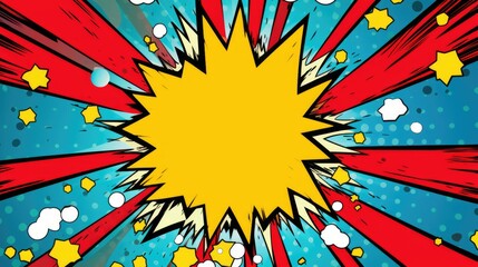 cartoon comic boom pop art, ai