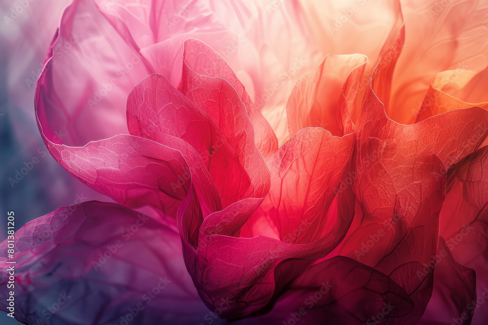 Aufkleber an abstract representation of love, using heart-like shapes and a romantic palette of reds and pinks