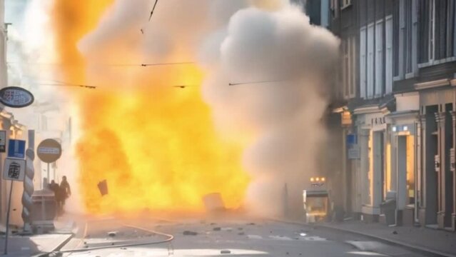 A car bomb exploded in city. Very high explosive force