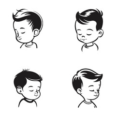 a silhouette-style illustration of an adorable baby with endearing features and expressions. Vector illustration. AI generated.