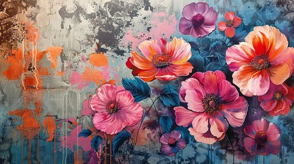 Solarized floral patterns emerge on an abstract canvas, offering a vibrant and unconventional aesthetic.
