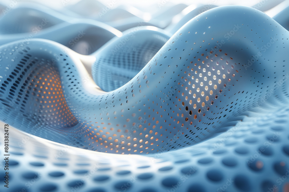 Aufkleber A virtual reality environment entirely designed with fractal geometry, offering an immersive experience into mathematical beauty,