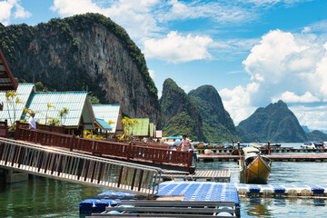 PANYEE ISLAND, THAILAND August 23, 2023, Panyee fisherman village on the water of Phang Nga Bay,...