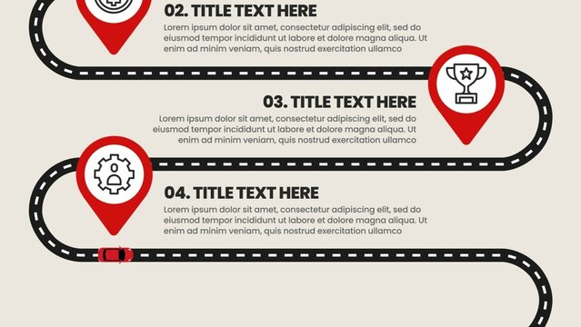 Steps To Success Animated Roadmap Visualization Infographic