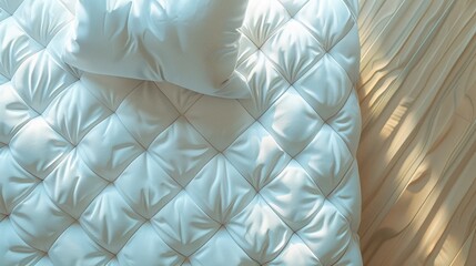 Luxury white leather upholstery texture background.