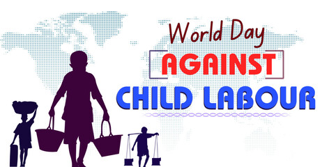 World Day Against Child Labour, campaign or celebration banner