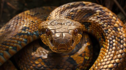 Obraz premium Close up of the head of a boa constrictor