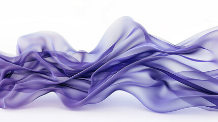 A deep periwinkle wave, serene and profound, flowing dynamically over a white canvas, presented in a breathtakingly clear high-definition image.