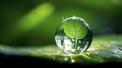 A water droplet embodying the essence of life, a symbol of purity and resilience.