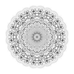 Mandala background design and
coloring page