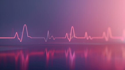 Dynamic EKG pulse line across a deep blue background, symbolizing heart health and medical monitoring.