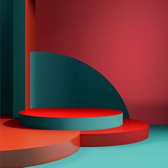 3d render . Realistic mock up for promotion, banners background.