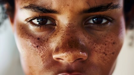 Thoughtful Close Up Portrait of a Contemplative Man with Furrowed Brow and Pursed Lips