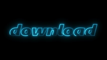 Glowing neon energy text icon illustration background.