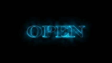 Glowing neon energy text icon illustration background.