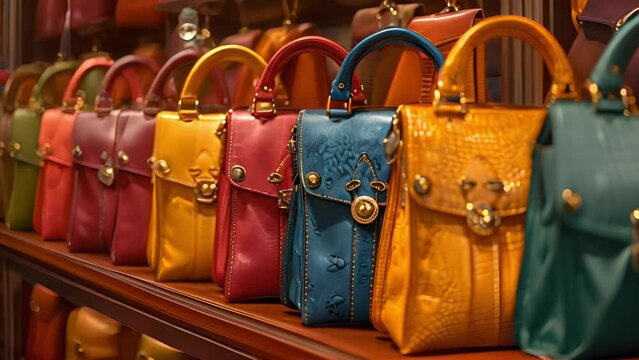 This Bag bonanza: Store display brimming with diverse bags, offering an abundance of choices for shoppers
