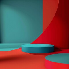 3d render . Realistic mock up for promotion, banners background.