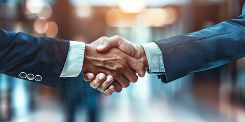 Businessmen making handshake with partner, greeting, dealing, merger and acquisition, business cooperation concept, joint venture,trust