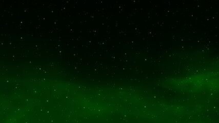 Green galaxy space background. Starry night sky background. Night sky with stars.	