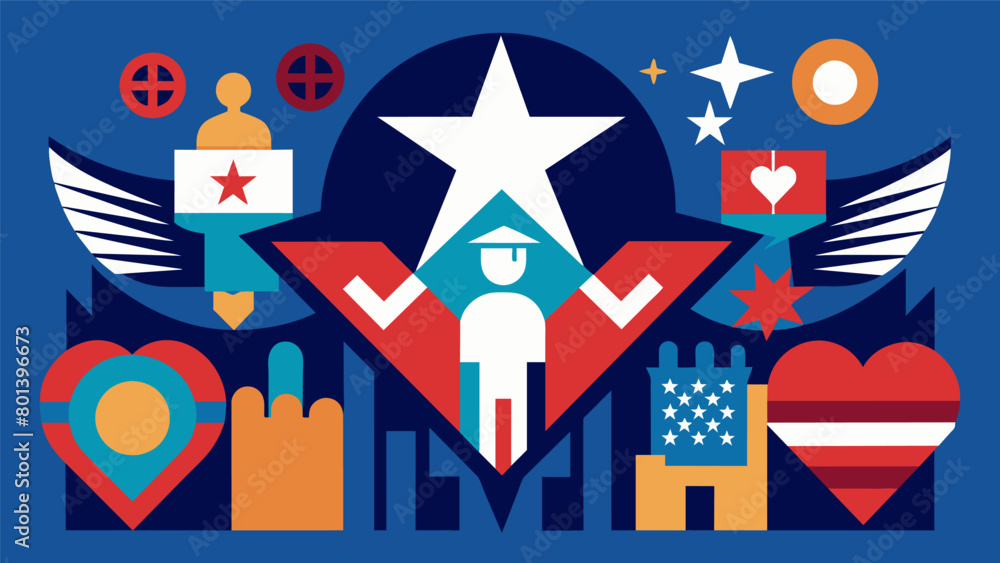 Poster a powerful symbol of our shared values and ideals as we join together to create this stars and strip