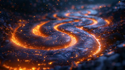 A labyrinth of glowing pathways leading to unknown destinations.