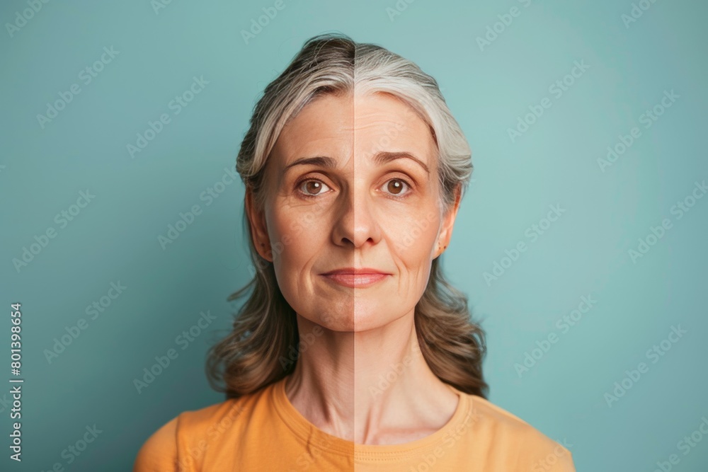 Poster anti aging cream and exercise alter aging perceptions, integrating hair color symmetry and visual me
