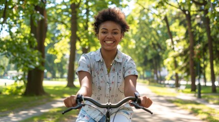 Obraz premium A Joyous Ride Through the Park