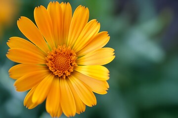 Obraz premium vibrant marigold flower in full bloom