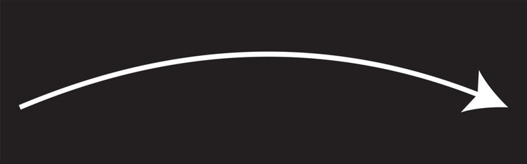 Vector White Arrow Isolated on Transparent Background, Paper Arrow with Shadow, Right Direction, Pointer Directional Sign.