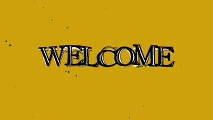 welcome title text sign animation letter typography advertisement concept video footage