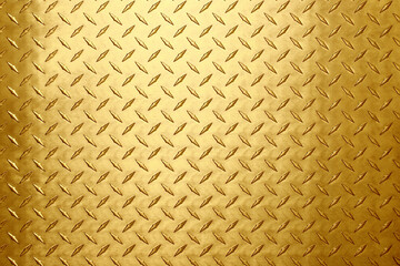 Golden metal texture with diamond pattern. gold background.