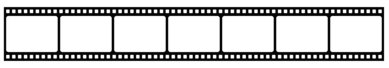 Film strip icon. Video tape photo film strip frame vectro