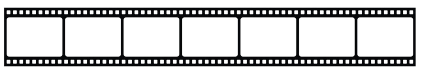 Film strip icon. Video tape photo film strip frame vectro