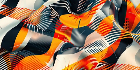 a dynamic stock illustration of an abstract geometric pattern background, featuring intersecting lines and bold shapes that convey movement and energy