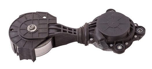 V-belt tensioner for attachments of an internal combustion engine of a car. Used auto parts catalog