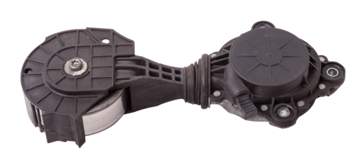 V-belt tensioner for attachments of an internal combustion engine of a car. Used auto parts catalog