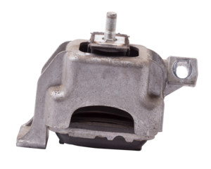 Metal bracket - a supporting part or structure used to mount car elements on a white isolated background in a photo studio. Spare parts for replacement or sale in a car service.