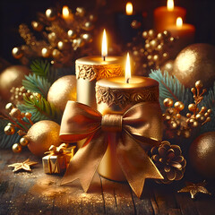 christmas decoration with candles