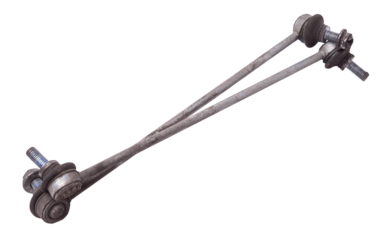 A close-up of the anti-roll bar - swivel joints, deployed in the opposite directions relative to each other and protected by anthers, they provide the mobility of the mechanism and the connection.