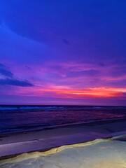 Sunset sky. Nature beautiful Light Sunset or sunrise over sea,Colorful dramatic majestic scenery...