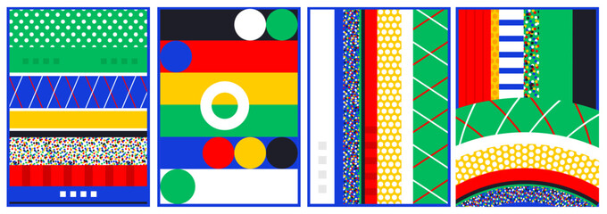 European football cup 2024. ball graphic European design vector illustration. European stylish background gradient Vector illustration Football europe 2024 in Germany square and horizontal pattern