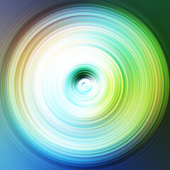 Colorful radial motion effect. Abstract rounded background. Color curves and sphere. Multi color gradient rings and circles wallpaper. Colored texture backdrop and banner.