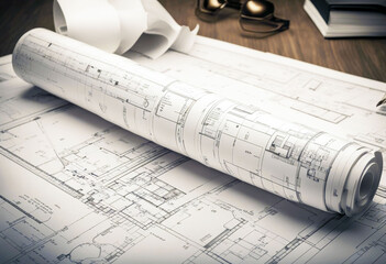 'drawing project technical plan architectural rolls architect blueprint builder floor cad contractor print home engineering engineer wood vignetting paper plumbing facility proposal plotter'