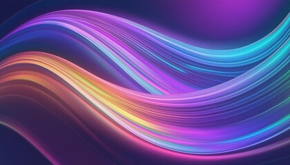 abstract fluid iridescent holographic curved wave in motion colorful gradient design background generative ai