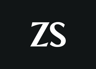 ZS letter logo desigen and initial logo desigen
