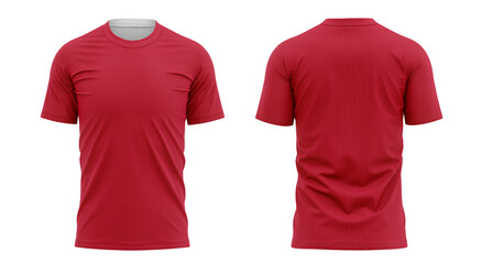 maroon tshirt mockup with white backkground