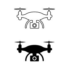 Drone camera product simple icon symbol design vector